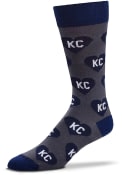 Kansas City Mens Navy Blue KC Heart Dress Socks