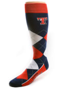 Texas Rangers Calf Logo Argyle Socks - Red