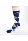 Penn State Nittany Lions Calf Logo Argyle Socks - Navy Blue