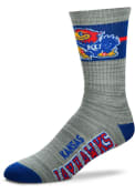 Kansas Jayhawks Deuce Band Crew Socks - Grey