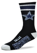 Dallas Cowboys Deuce Black Crew Socks - Black