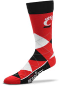 Red Cincinnati Bearcats Argyle Mens Argyle Socks