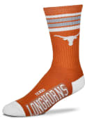 Texas Longhorns 4 Stripe Deuce Crew Socks - Burnt Orange