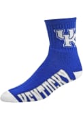 Kentucky Wildcats Team Logo Quarter Socks - Blue