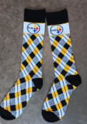 Pittsburgh Steelers Plaid Argyle Socks - Black
