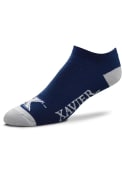 Xavier Musketeers Team Color No Show Socks - Navy Blue