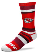 Kansas City Chiefs Rainbow Stripe Crew Socks - Red