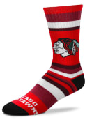 Chicago Blackhawks Rainbow Stripe Crew Socks - Red