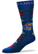 Kansas Jayhawks Fan Nation Argyle Socks - Blue