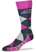 Kansas Jayhawks Melange Argyle Socks - Pink