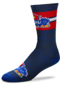 Kansas Jayhawks First String Crew Socks - Blue