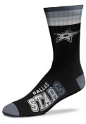 Dallas Stars Platinum Deuce Crew Socks - Black