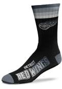 Detroit Red Wings Platinum Deuce Crew Socks - Black