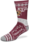 Texas A&M Aggies 2019 Ugly Sweater Crew Socks - Red