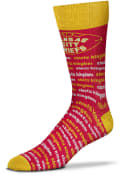 Kansas City Chiefs Classic Word Repeat Dress Socks - Red