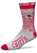 Kansas City Chiefs Retro Duece Crew Socks - Red