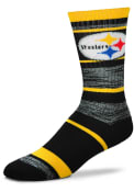 Pittsburgh Steelers RMC Stripe Crew Socks - Yellow