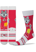 Kansas City Chiefs Madness Crew Socks - Red