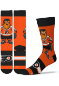 Gritty Philadelphia Flyers For Barefeet Originals Madness Crew Socks - Orange
