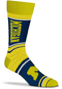 Michigan Wolverines Womens Marquis Addition Crew Socks - Blue