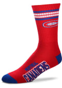 Montreal Canadiens 4 Stripe Deuce Crew Socks - Red