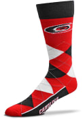 Carolina Hurricanes Team Logo Argyle Socks - Red