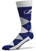 Tampa Bay Lightning Team Logo Argyle Socks - Navy Blue