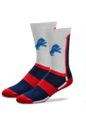 Detroit Lions Patriotic Crew Socks - Navy Blue