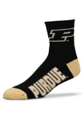 Purdue Boilermakers Team Color Quarter Socks - Black