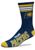 Indiana Pacers 4 Stripe Duece Crew Socks - Navy Blue