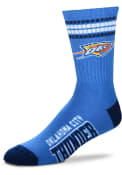 Oklahoma City Thunder 4 Stripe Duece Crew Socks - Blue