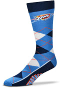 Oklahoma City Thunder Argyle Lineup Argyle Socks - Blue