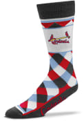 St Louis Cardinals Diamond Stripe Argyle Socks - Red