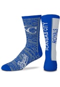 Kansas City Royals Bar Stripe Crew Socks - Blue