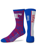 Texas Rangers Bar Stripe Crew Socks - Blue