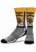 Pittsburgh Steelers Mascot Crew Socks - Black