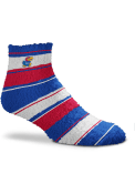 Kansas Jayhawks Womens Skip Stripe Quarter Socks - Blue