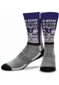K-State Wildcats Youth YTH Mascot Crew Socks - Purple