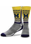 Michigan Wolverines Youth Mascot Crew Socks - Navy Blue