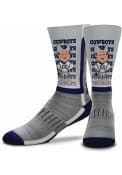 Dallas Cowboys Youth Mascot Crew Socks - Navy Blue