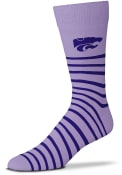 K-State Wildcats Thin Stripes Dress Socks - Lavender