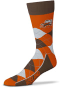Cleveland Browns Argyle Lineup Argyle Socks - Orange