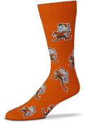 Cleveland Browns Logo All Over Dress Socks - Orange