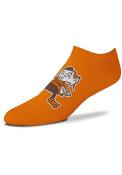 Cleveland Browns Big Logo No Show Socks - Orange