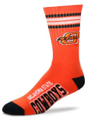 Oklahoma State Cowboys 4 Stripe Deuce Crew Socks - Orange