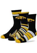 Iowa Hawkeyes Team Batch Crew Socks - Black