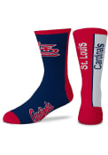 St Louis Cardinals Youth Bar Stripe Crew Socks - Red