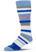 Texas Rangers Womens Mountain Stripe Sleep Soft Quarter Socks - Blue