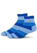Texas Rangers Womens Rainbow II Sleep Soft Quarter Socks - Blue