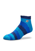 Oklahoma City Thunder Womens Rainbow II Sleep Soft Quarter Socks - Blue